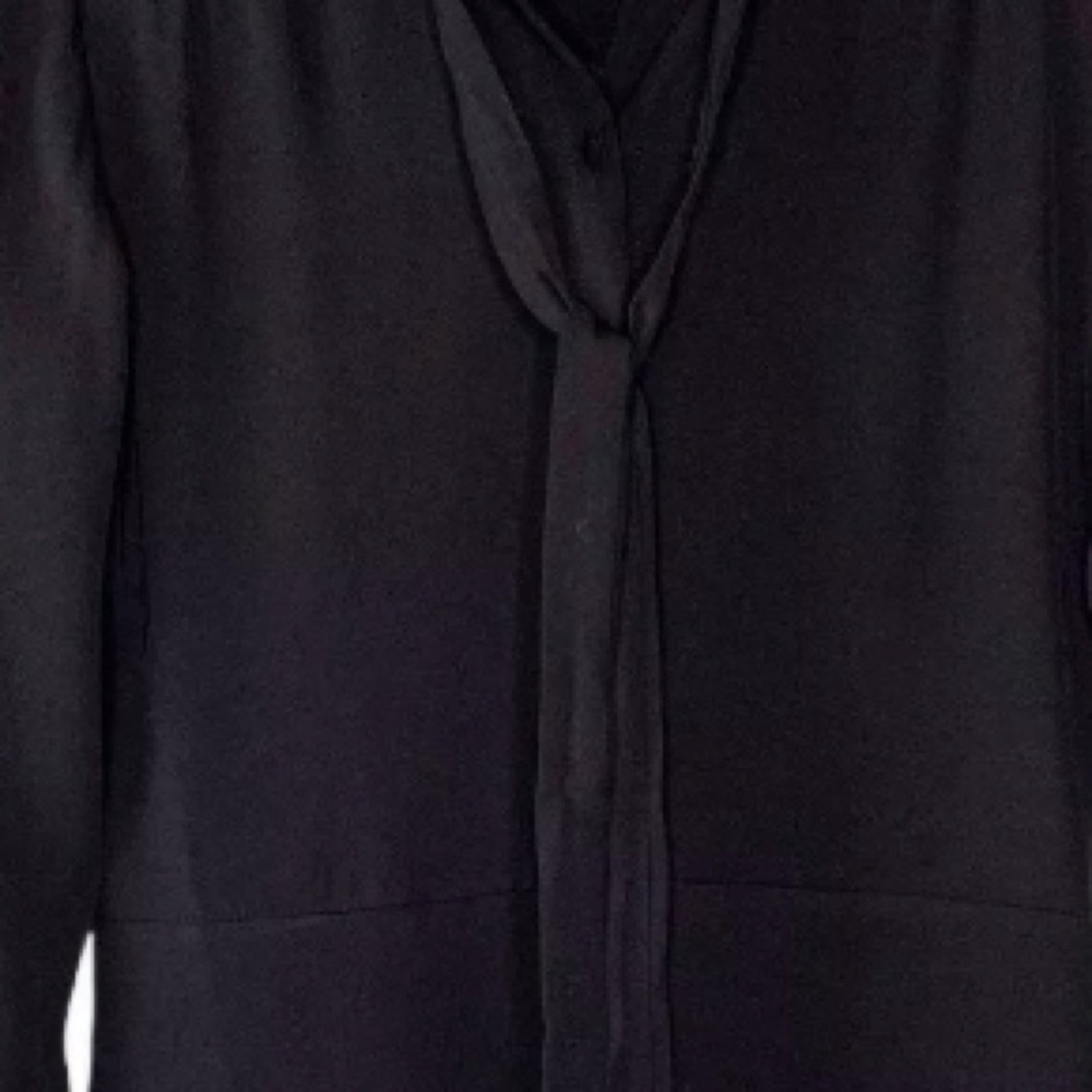Vanessa Zani Long Sleeve Tie Neck Dress Sz Medium Buttons Hidden zipper … - Picture 9 of 11